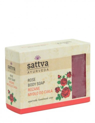 Sapun cu glicerina si trandafir, 125gr – Sattva Ayurveda