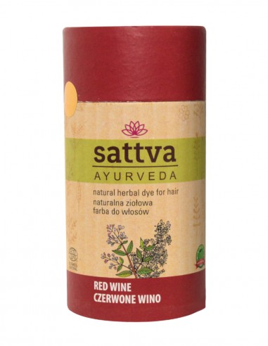 Vopsea de par Red Wine, 150gr – Sattva Ayurveda