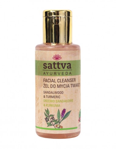 Gel de curatare fata cu Santal si Turmeric, 100ml - Sattva Ayurveda