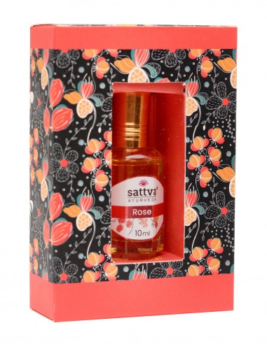 Ulei de parfum Trandafir,10ml - cutie - Sattva Ayurveda