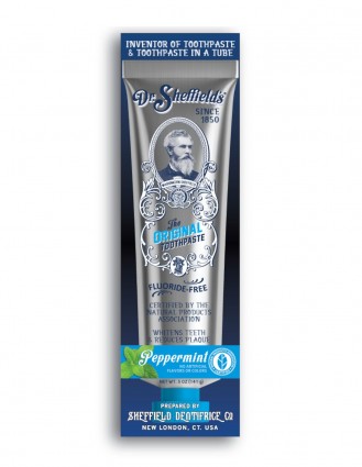 Pasta de dinti fara fluor cu menta, 140 ml - Dr. Sheffields