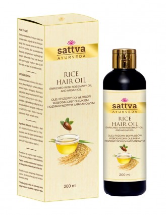Ulei de par nutritiv cu orez si rozmarin, 200ml – Sattva Ayurveda