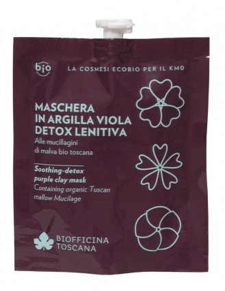 Masca de argila violet DETOX, 30ml  - Biofficina