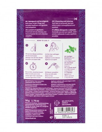 Sampon pudra cu Amla, Reetha si Shikakai Khadi