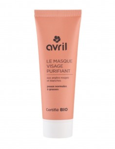 Masca purificatoare cu argila alba si rosie, 50ml - Avril