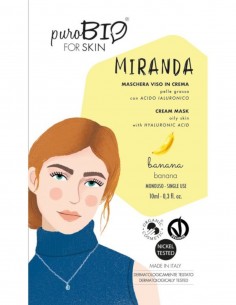 Masca crema ten gras MIRANDA banane, 10ml - PuroBio