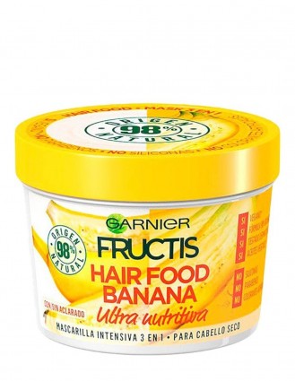Masca nutritiva 3 in 1 Fructis Banana Hair Food, 390 ml - Garnier