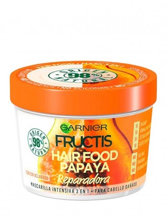 Masca  regeneratoare 3 in 1 Fructis Papaya Hair Food, 390 ml - Garnier