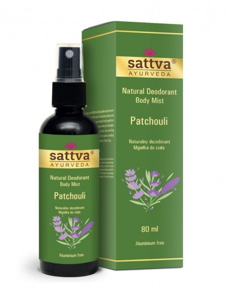 Deodorant fara aluminiu Patchouli, 80ml - Sattva