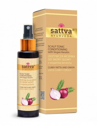 Tratament anticadere si crestere par cu ceapa si curry, 100ml - Sattva