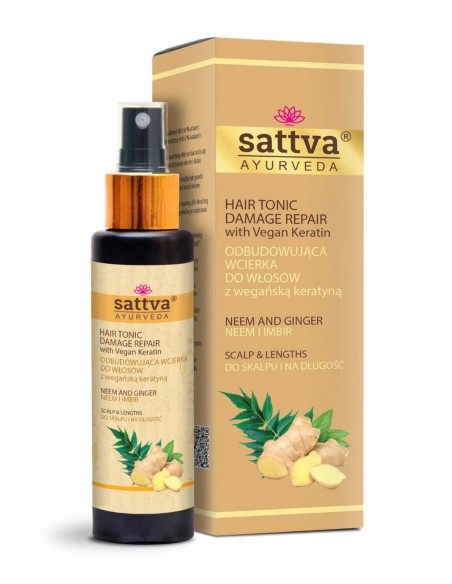 Tratament scalp si par cu neem si ghimbir, 100ml - Sattva