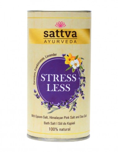 Sare de baie anti-stres cu sare epsom, sare de mare, sare de Himalaya Stress Less, 300gr - Sattva