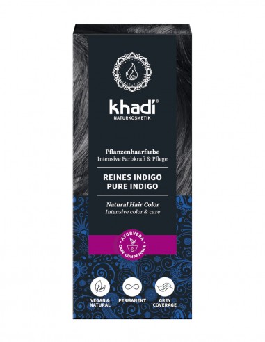 Negru Indigo Khadi - vopsea de par naturala