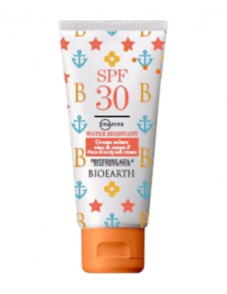 Crema solara SPF 30, fata si corp, rezistenta la apa, 100ml - Bioearth