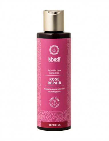 Sampon reparator cu trandafir de Damasc Khadi