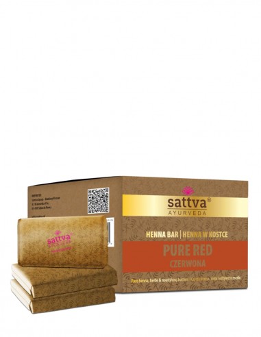 Vopsea henna Rosu Pur cu unt de shea si uleiuri, 3x80gr – Sattva Ayurveda