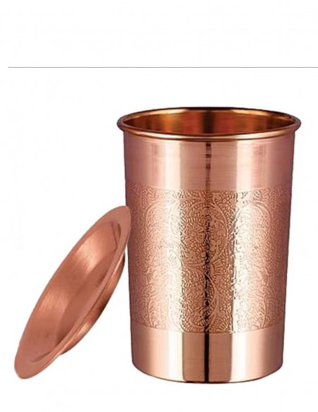 Pahar din cupru Emboss - Sattva Ayurveda
