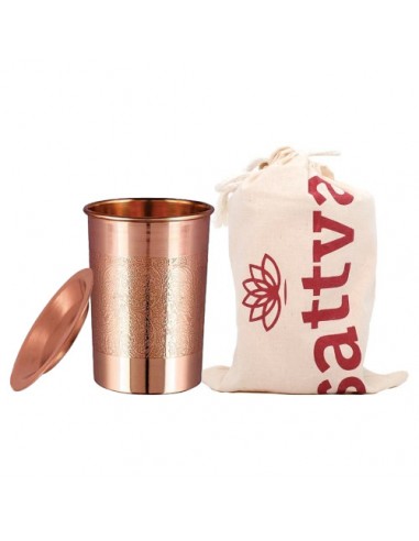 Pahar din cupru Emboss - Sattva Ayurveda