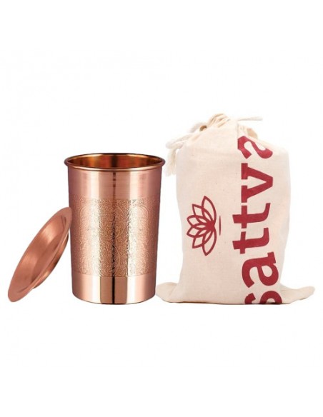 Pahar din cupru Emboss - Sattva Ayurveda