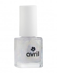 Lac de unghii Top Coat cu sclipici auriu, 7ml - Avril
