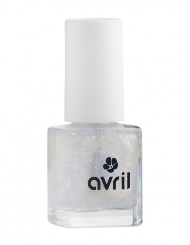 Lac de unghii Top Coat cu sclipici auriu, 7ml - Avril