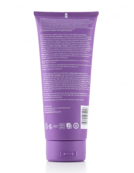 Masca de par crema purificatoare cu neem si acid hialuronic, 200ml – Hyalurvedic Gyada