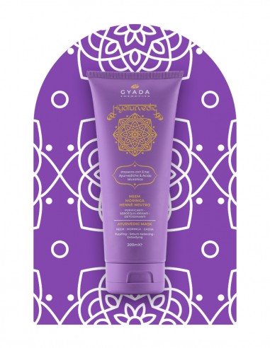Masca de par crema purificatoare cu neem si acid hialuronic, 200ml – Hyalurvedic Gyada