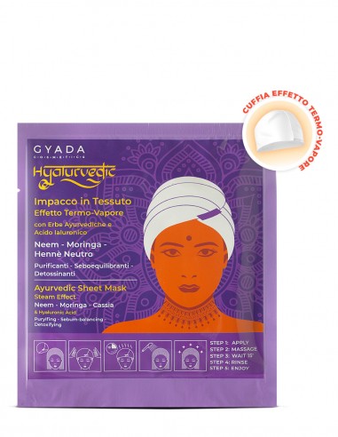Masca de par purificatoare tip casca cu efect termic – Hyalurvedic Gyada