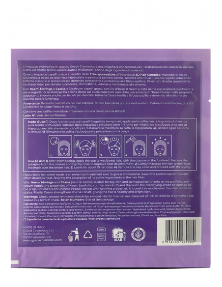 Masca de par purificatoare tip casca cu efect termic – Hyalurvedic Gyada