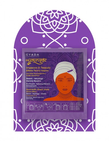 Masca de par purificatoare tip casca cu efect termic – Hyalurvedic Gyada