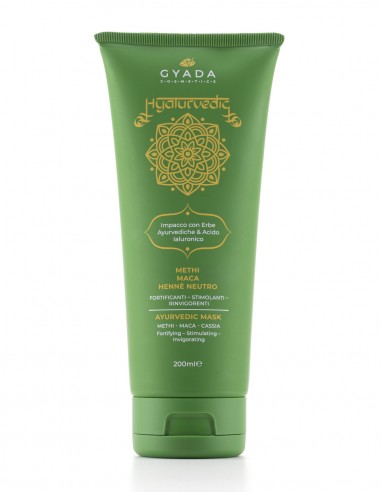 Masca de par crema fortifianta cu methi si acid hialuronic, 200ml – Hyalurvedic Gyada