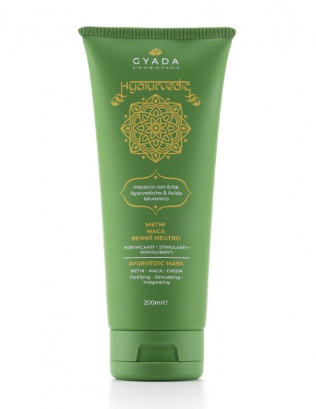 Masca de par crema fortifianta cu methi si acid hialuronic, 200ml – Hyalurvedic Gyada