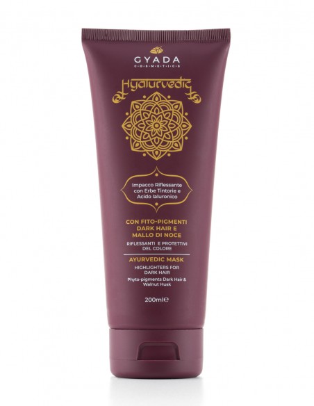 Masca de par revitalizare culoare par saten, 200ml – Hyalurvedic Gyada