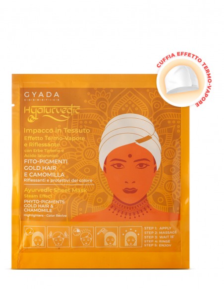 Masca par blond tip casca cu efect termic – Hyalurvedic Gyada