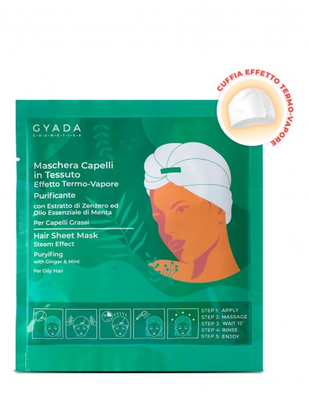 Masca de par antimatreata, par gras tip casca cu efect termic Gyada