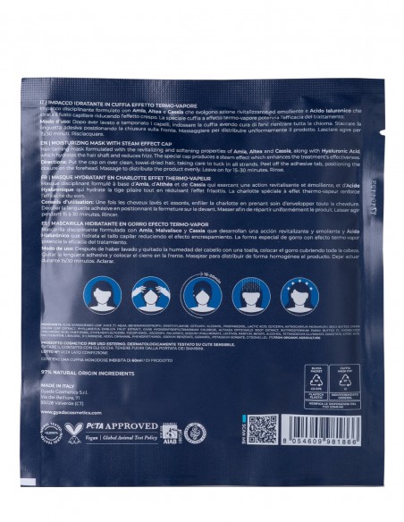 Masca de par cu acid hialuronic tip casca cu efect termic – Hyalurvedic Gyada