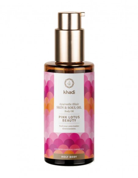 Ulei ayurvedic elixir Lotus Roz Skin & Soul, 100ml - Khadi