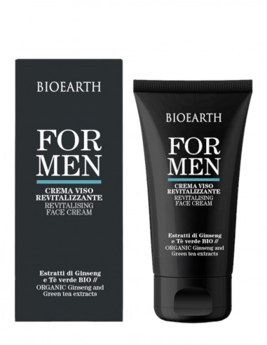 Crema de fata barbati cu ginseng si ceai verde, 50ml – For Men Bioearth