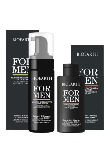 Set produse pentru barbierit: spuma de ras si aftershave – For Men Bioearth