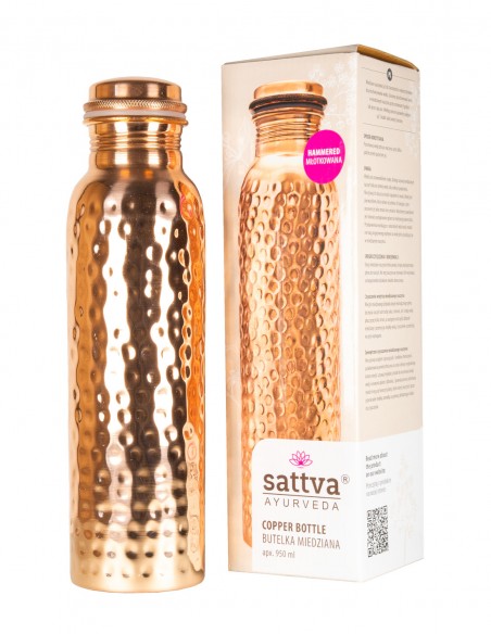 Sticla din cupru Hammer, 950ml – Sattva Ayurveda Sticla din cupru Hammer, 950ml – Sattva Ayurveda