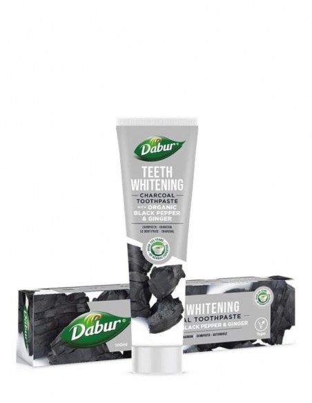 Pasta de dinti albire cu carbune, 100ml – Dabur Pasta de dinti albire cu carbune, 100ml – Dabur