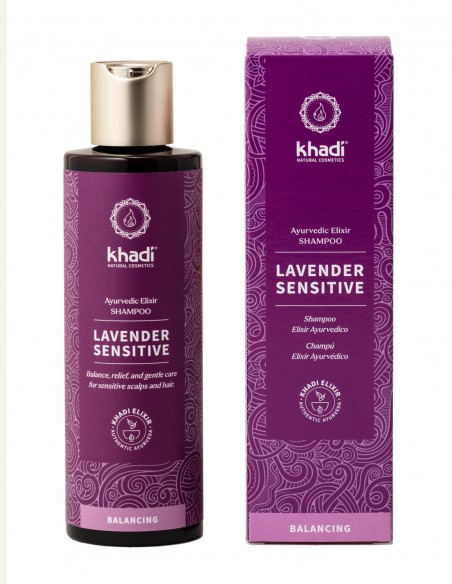 Sampon ayurvedic scalp sensibil Lavender Sensitive, 200ml - Khadi