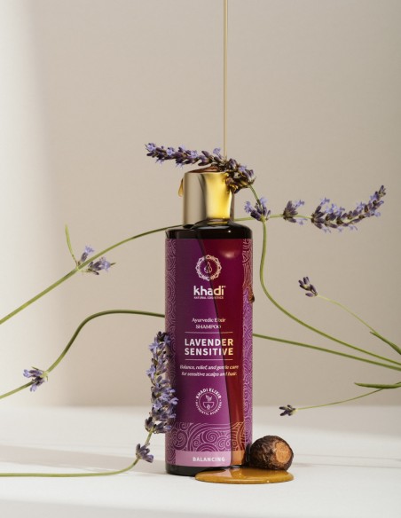 Sampon ayurvedic scalp sensibil Lavender Sensitive, 200ml - Khadi