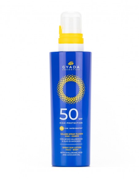 Crema SPF 50 spray, fata si corp, cu acid hialuronic, 200ml - Gyada Cosmetics