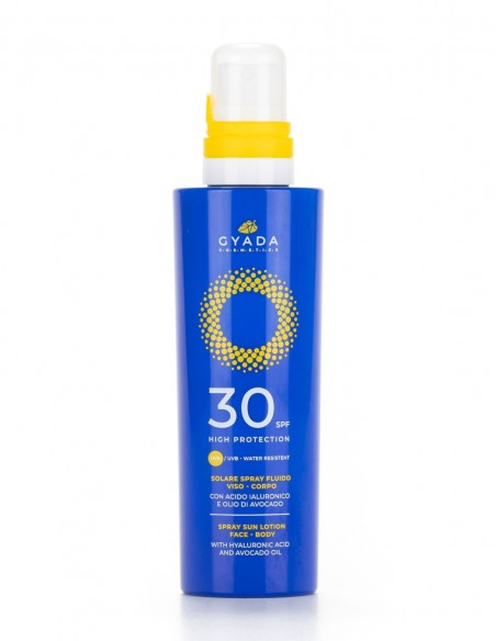 Crema SPF 30 spray, fata si corp, cu acid hialuronic, 200ml - Gyada Cosmetics