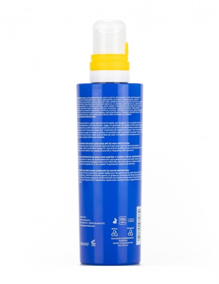 Crema SPF 30 spray, fata si corp, cu acid hialuronic, 200ml - Gyada Cosmetics