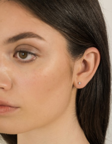 Cercel argintiu hipoalergenic Simonetta - Verame