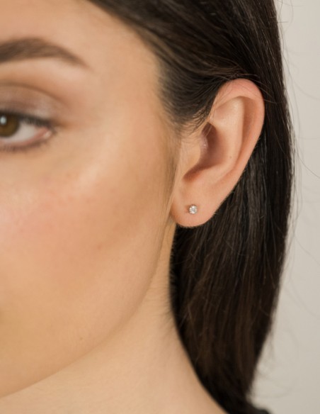 Cercel argintiu hipoalergenic Simonetta - Verame