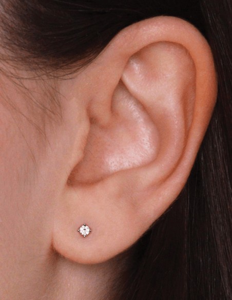 Cercel argintiu hipoalergenic Sara - Verame