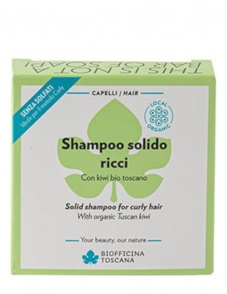 Sampon solid par cret cu kiwi, 80gr - Biofficina Toscana